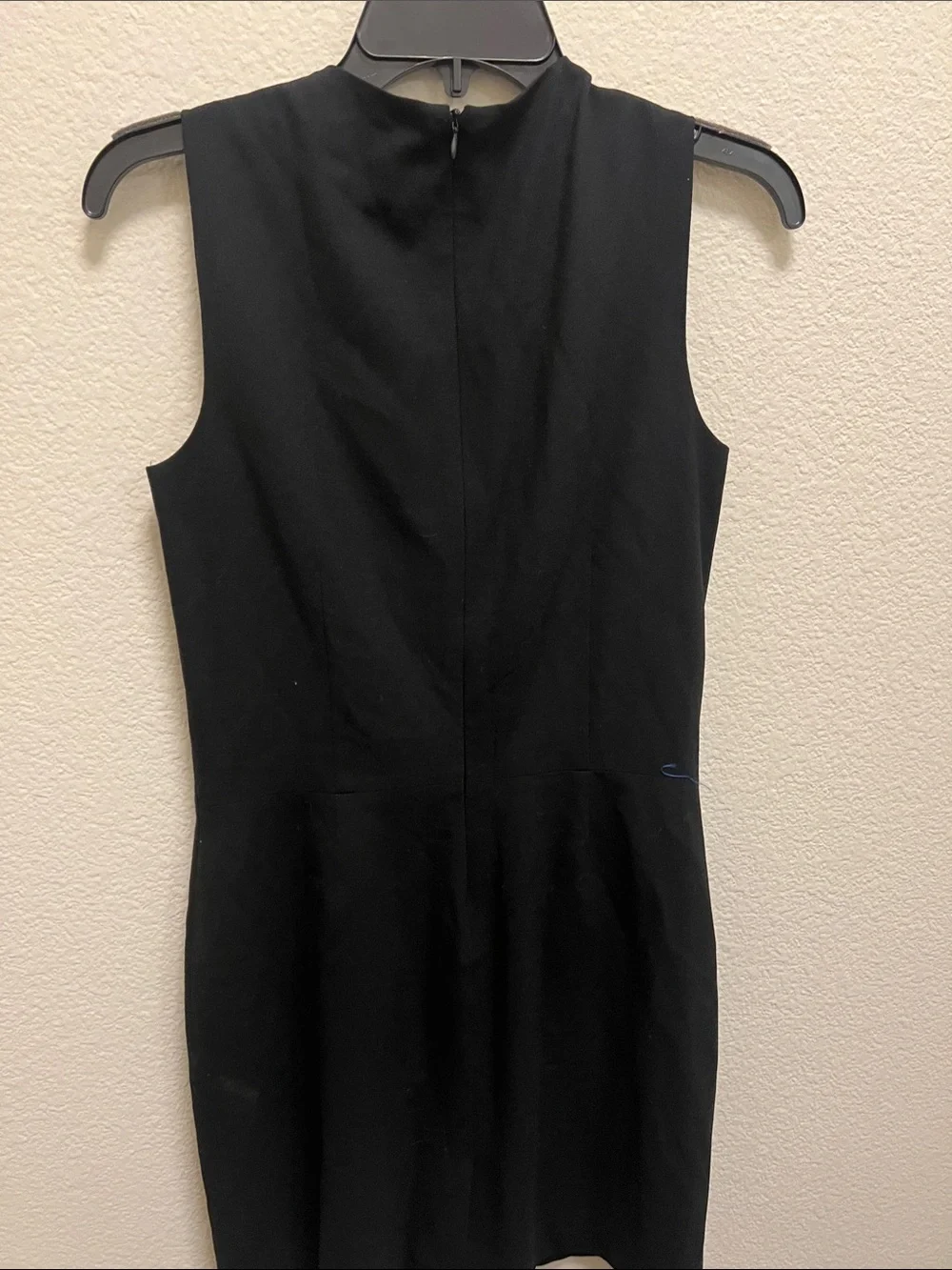 Theory Black Sleeveless Mini Sheath wool blend Dress LBD Sz 4 office work summer